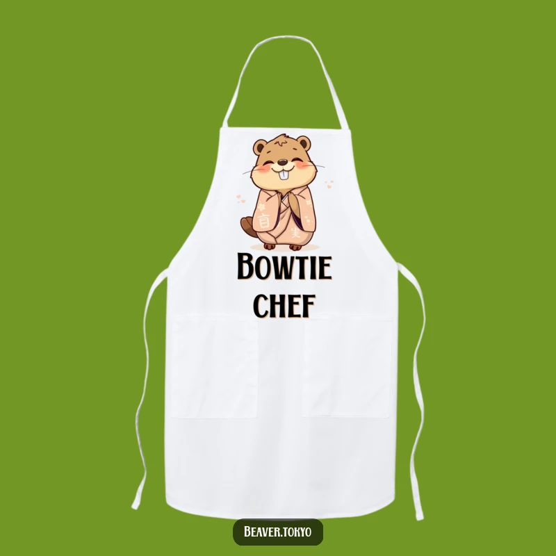 Funny Bowing Beaver Apron: Elegant Chef Companion, Gracious Kitchen Gift