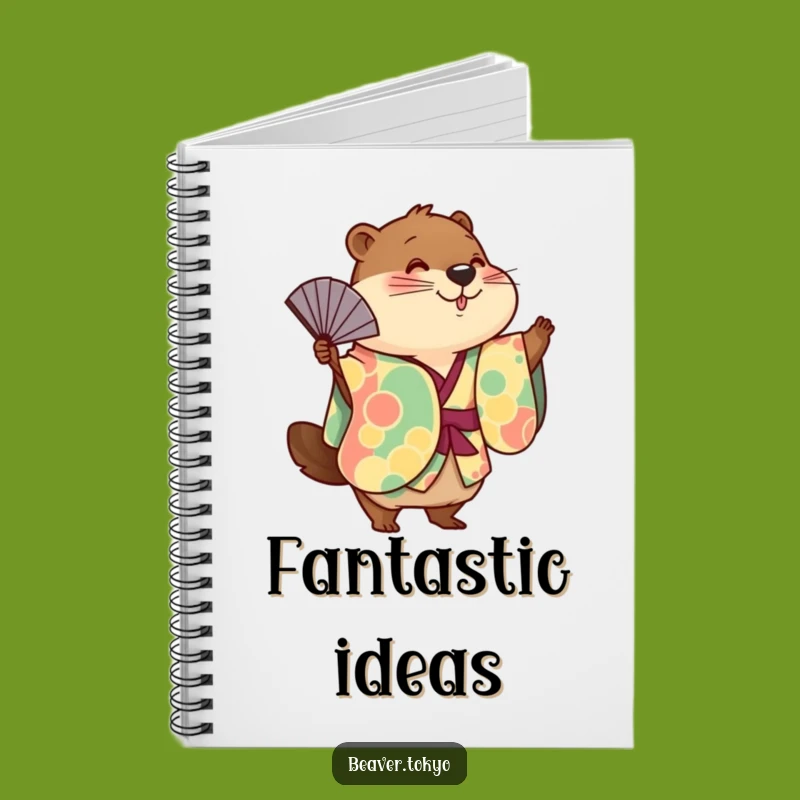 Funny Kimono Beaver Notebook: Playful Thoughts Journal, Creative Gift