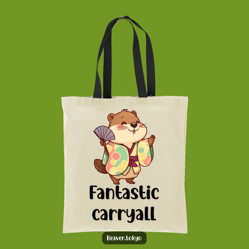 Funny Kimono Beaver Tote Bag: Playful Fan Accessory, Eco-Friendly Gift